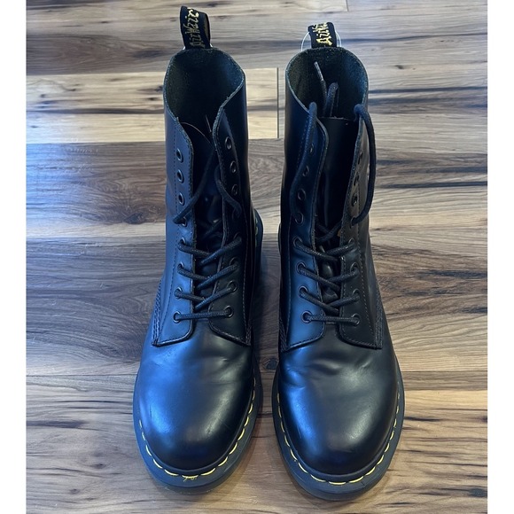 Dr. Martens Shoes - Dr. Martens Clemency 8 Eye Boots Black Smooth Leather Women's US 11 Heeled